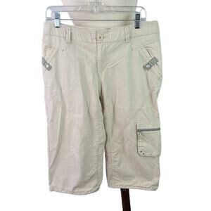 Eddie Bauer Khaki Tan Cargo Crop Capri Hiking Outdoor Pants 8